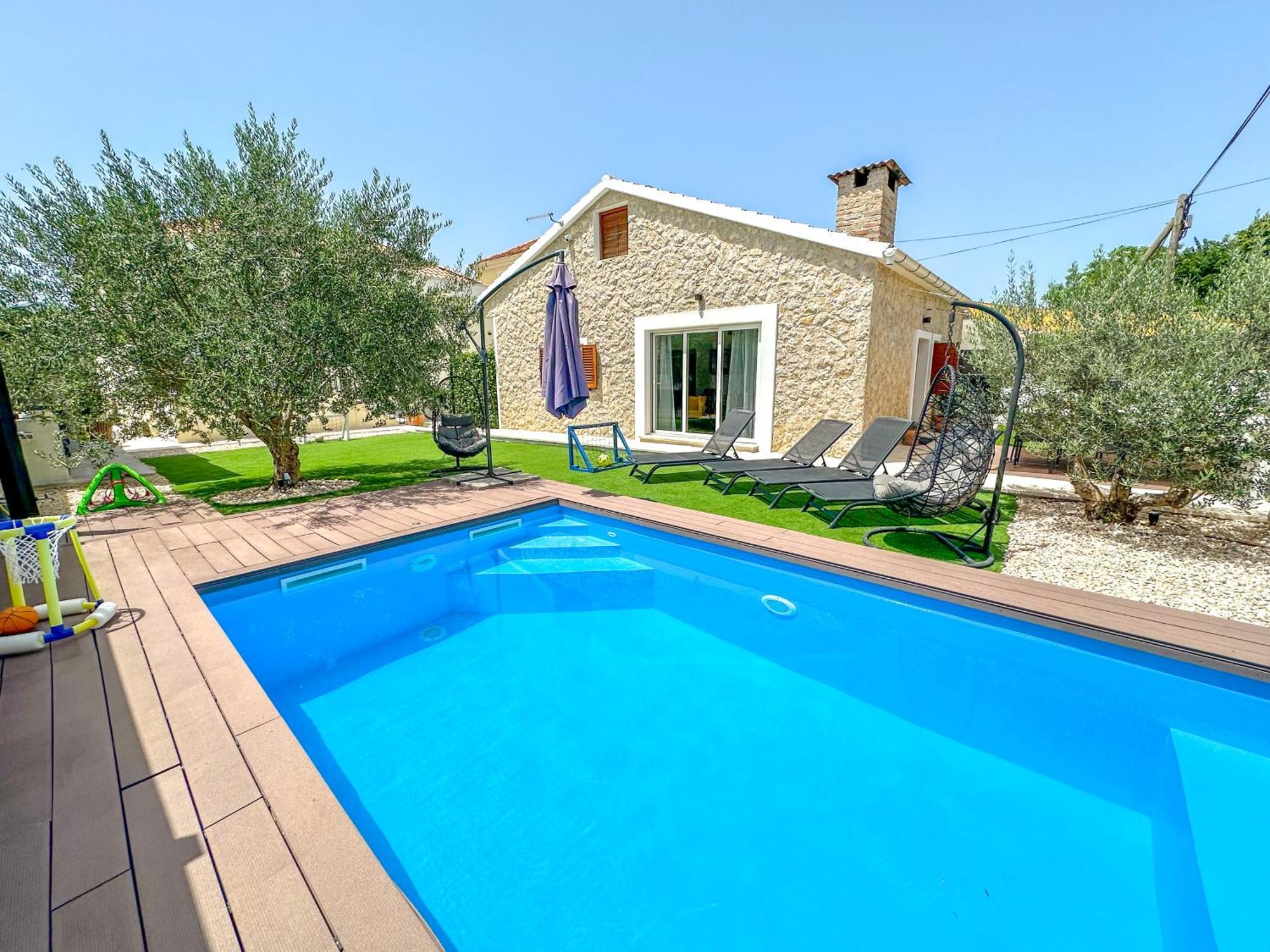 Mustra House Zadar - Private Pool & Sauna Exterior photo